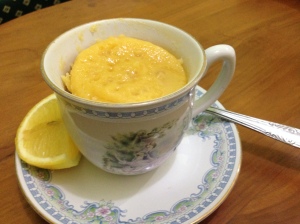 Lemon Mug Cake with Lemon Glaze