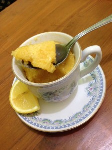 Lemon Mug Cake with Lemon Glaze